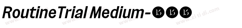 RoutineTrial Medium字体转换